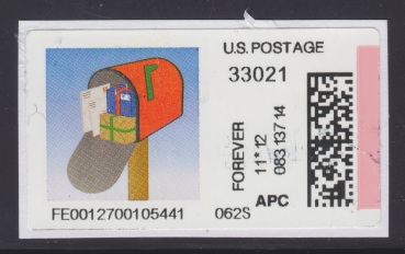 Automated Postal Center label picturing mailbox