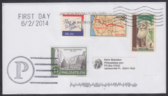 Philosateleian Post Yosemite Grant first day cover