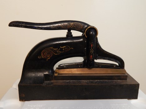 Franklin Hand Perforator (back) Front side of Franklin Hand Perforator