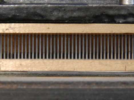 New Rosback pins in perforator Picture of new Rosback pins in perforator