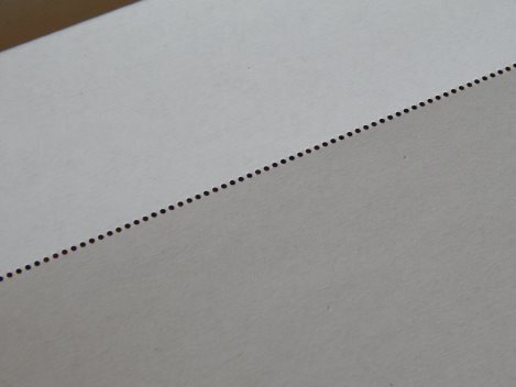 Paper perforated by Rosback tabletop perforator