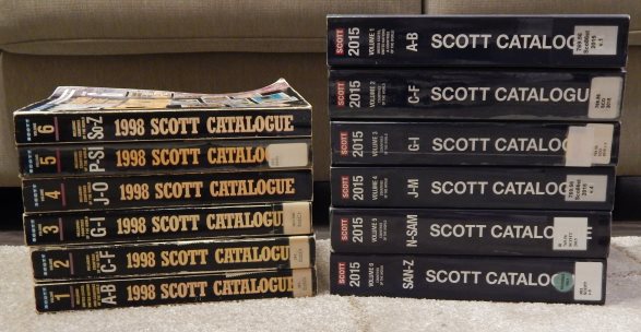 1998 and 2015 Scott Catalogues