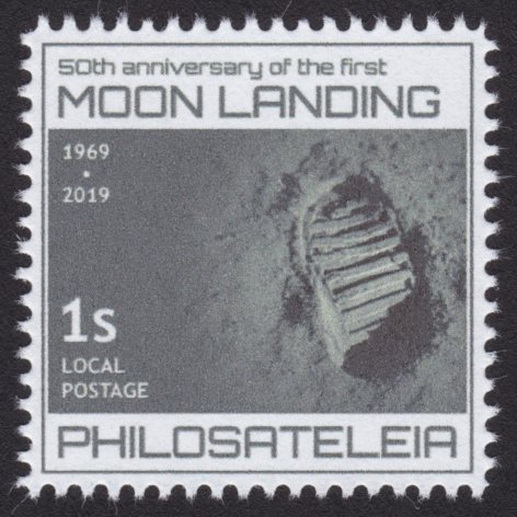 50th Anniversary of the First Moon Landing Philosateleian Post First Moon Landing stamp