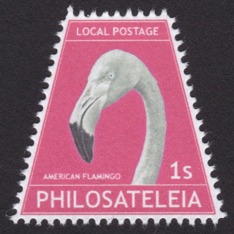 Philosateleian Post 1-stamp American flamingo stamp