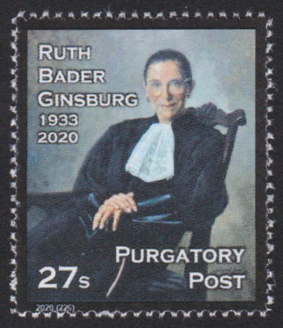 Purgatory Post 27-sola stamp picturing Ruth Bader Ginsburg