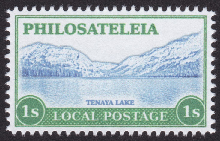 1 stamp Philosateleian Post stamp picturing Tenaya Lake
