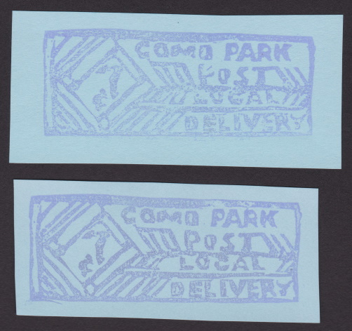 Como Park Post 7¢ local delivery stamps