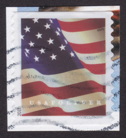 Counterfeit United States Forever flag stamp