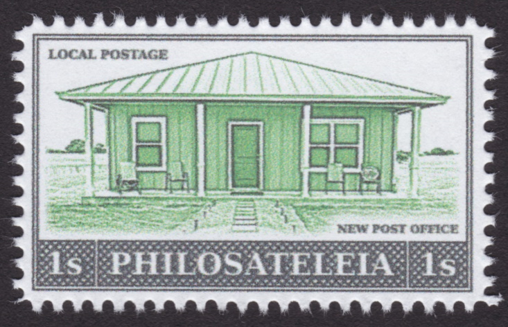 1 stamp Philosateleian Post stamp picturing new post office