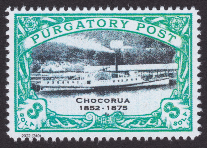 Purgatory Post 3-sola stamp picturing Chocorua