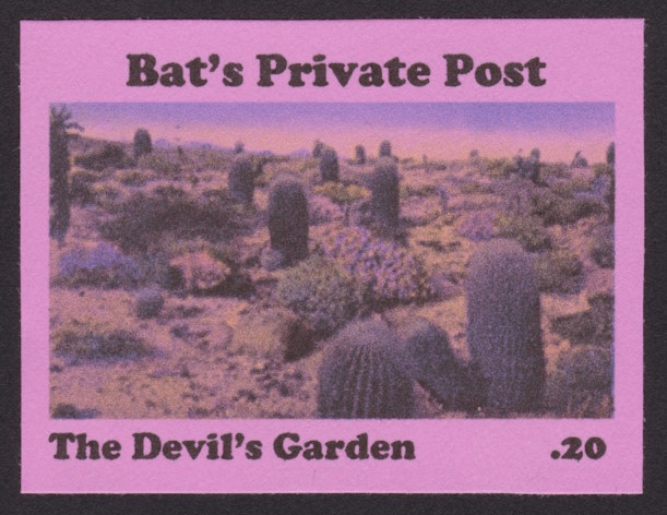 20#162; Bat’s Private Post stamp picturing The Devil’s Garden
