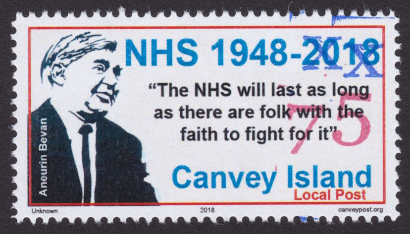 Canvey Island Local Post National Health Service stamp