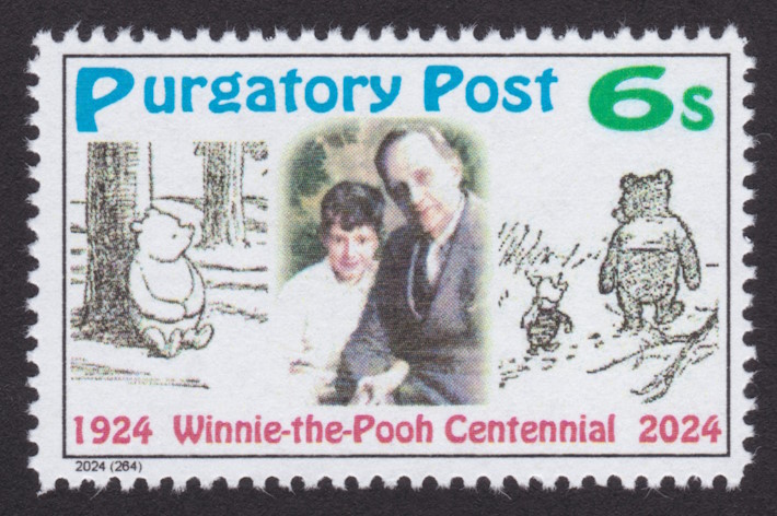 Purgatory Post 6-sola Winnie-the-Pooh Centennial stamp