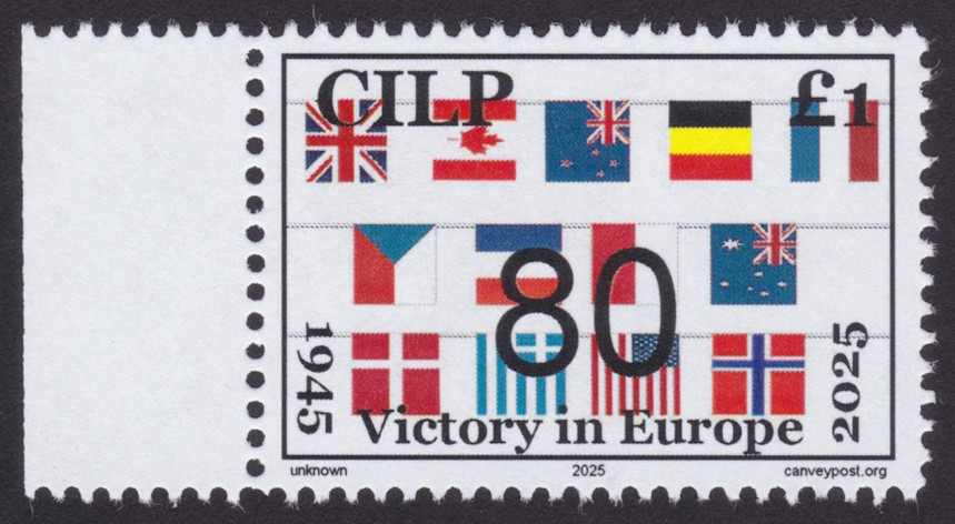 Canvey Island Local Post Victory in Europe stamp