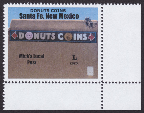 Mick’s Local Post Coins-Donuts stamp