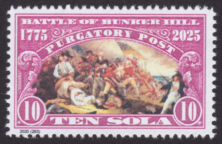 Purgatory Post 10-sola Battle of Bunker Hill stamp