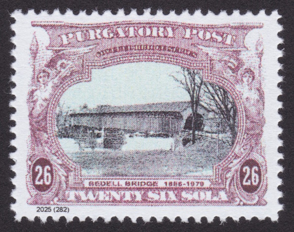Purgatory Post 26-sola Bedell Bridge stamp