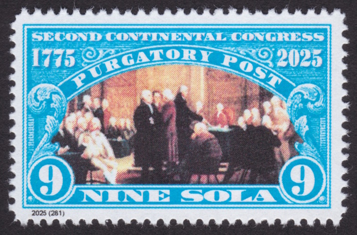 Purgatory Post 9-sola Second Continental Congress stamp