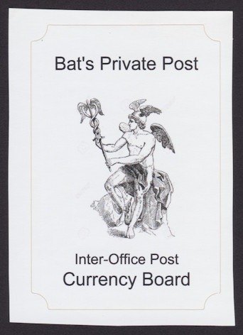 Bat’s Private Post Currency Board stamp