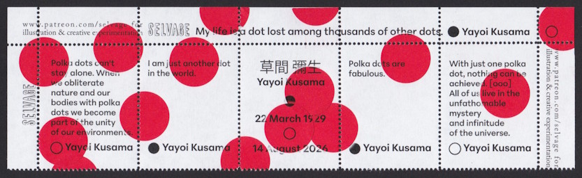Donovan’s Yayoi Kusama stamps