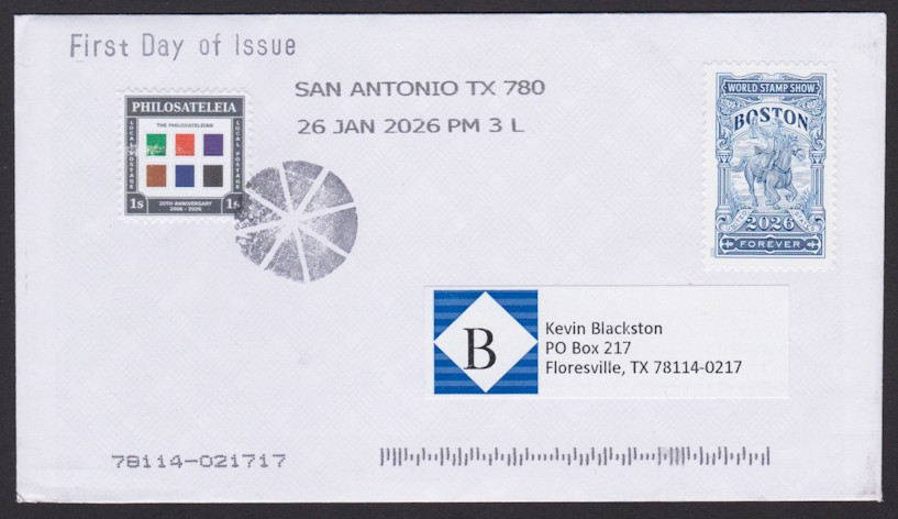 Philosateleian 1s The Philosateleian first day cover