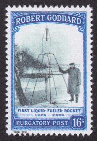 16-sola Purgatory Post Robert Goddard stamp