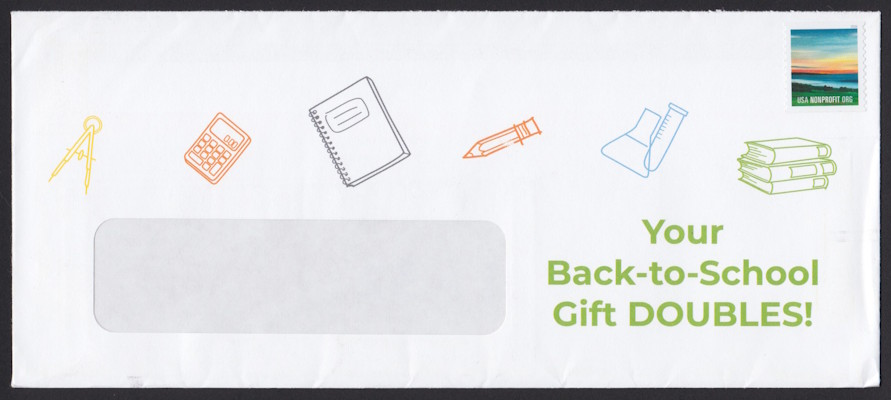 Summer Sunset Nonprofit Org stamp on cover