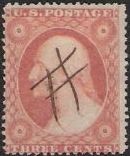 3¢ George Washington Orange 3-cent U.S. postage stamp picturing George Washington