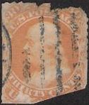 30¢ Benjamin Franklin Orange 30-cent U.S. postage stamp picturing Benjamin Franklin