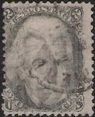 2¢ Andrew Jackson Black 2-cent U.S. postage stamp picturing Andrew Jackson