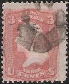 Rose 3-cent U.S. postage stamp picturing George Washington