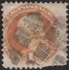 1¢ Benjamin Franklin Brown 1-cent U.S. postage stamp picturing Benjamin Franklin