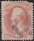 6¢ Abraham Lincoln Pink 6-cent U.S. postage stamp picturing Abraham Lincoln