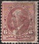 6¢ James A. Garfield Brown red 6-cent U.S. postage stamp picturing James A. Garfield