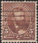 5¢ Ulysses S. Grant Brown 5-cent U.S. postage stamp picturing Ulysses S. Grant