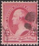 2¢ George Washington Red 2-cent U.S. postage stamp picturing George Washington