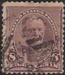 Lilac 8-cent U.S. postage stamp picturing William T. Sherman