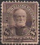 Lilac 8-cent U.S. postage stamp picturing William T. Sherman