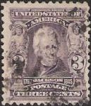 3¢ Andrew Jackson Purple 3-cent U.S. postage stamp picturing Andrew Jackson