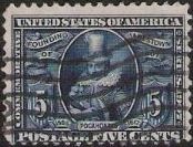 5¢ Pocahontas Blue 5-cent U.S. postage stamp picturing Pocahontas