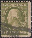 Olive 8-cent U.S. postage stamp picturing George Washington