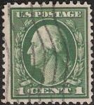 1¢ George Washington Green 1-cent U.S. postage stamp picturing George Washington