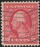 2¢ George Washington Red 2-cent U.S. postage stamp picturing George Washington