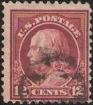 12¢ Benjamin Franklin Claret 12-cent U.S. postage stamp picturing Benjamin Franklin