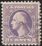 3¢ George Washington Purple 3-cent U.S. postage stamp picturing George Washington