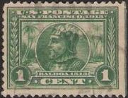 1¢ Vasco Nuñez de Balboa Green 1-cent U.S. postage stamp picturing Vasco Nunez de Balboa