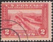 2¢ Panama Canal Red 2-cent U.S. postage stamp picturing Panama Canal