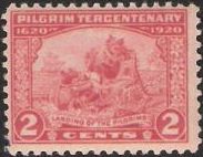 Red 2-cent Landing of the Pilgrims