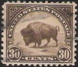 30¢ American Buffalo Brown 30-cent U.S. postage stamp picturing American buffalo
