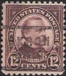 12¢ Grover Cleveland Dark purple 12-cent U.S. postage stamp picturing Grover Cleveland